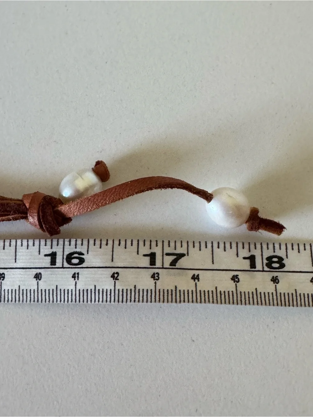 Sundance Brown Suede Leather Multi-Strand Necklace with White Pearls NEW - Picture 8 of 9